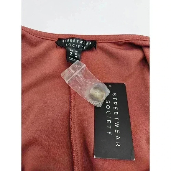 Streetwear Society Women's M Rose Pink Casual Wide Leg Jumpsuit Spring/Summer - Picture 8 of 9